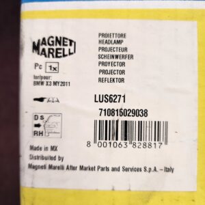 BMW X3 Magneti Marelli Right Headlight LUS6271 63117276996