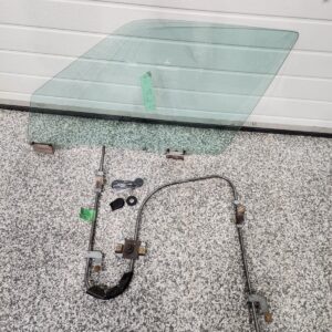 BMW E30 Left front sedan manual window regulator and window